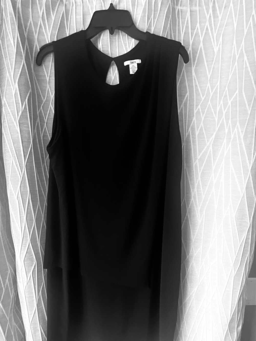 Bar III Black Sleeveless Keyhole Dress